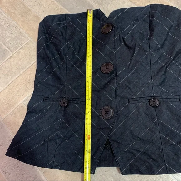 *RARE VTG Guess grey strapless corset top w/pinstripes - small - Picture 8 of 9